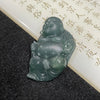Type A Blueish Green Jade Jadeite Milo Buddha 32.86g 44.6 by 30.0 by 15.6mm - Huangs Jadeite and Jewelry Pte Ltd