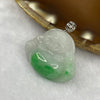 Type A Spicy Green Piao Hua Jade Jadeite Milo Buddha with 18K Gold Clasp -  6.10g 23.4 by 28.3 by 6.7mm - Huangs Jadeite and Jewelry Pte Ltd