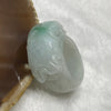 Type A Jade Jadeite with Spicy Green Patch Ruyi Ring - 29.01g US 11.25 HK 25.5 Inner Diameter 21.0mm Thickness 16.2 by 11.9mm - Huangs Jadeite and Jewelry Pte Ltd