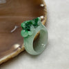 Type A Light Green & Green Jade Jadeite Pixiu Ring - 9.63g US 9.25 HK 20.5 Inner Diameter 19.0mm Thickness 9.3 by 12.5mm - Huangs Jadeite and Jewelry Pte Ltd