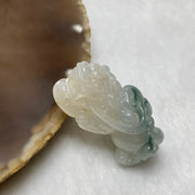 Type A Faint Green & Yellow Piao Hua with Brownish Yellow Spots Jade Jadeite Pixiu & Ruyi Charm - 14.16g 34.6 by 15.8 by 13.8mm - Huangs Jadeite and Jewelry Pte Ltd