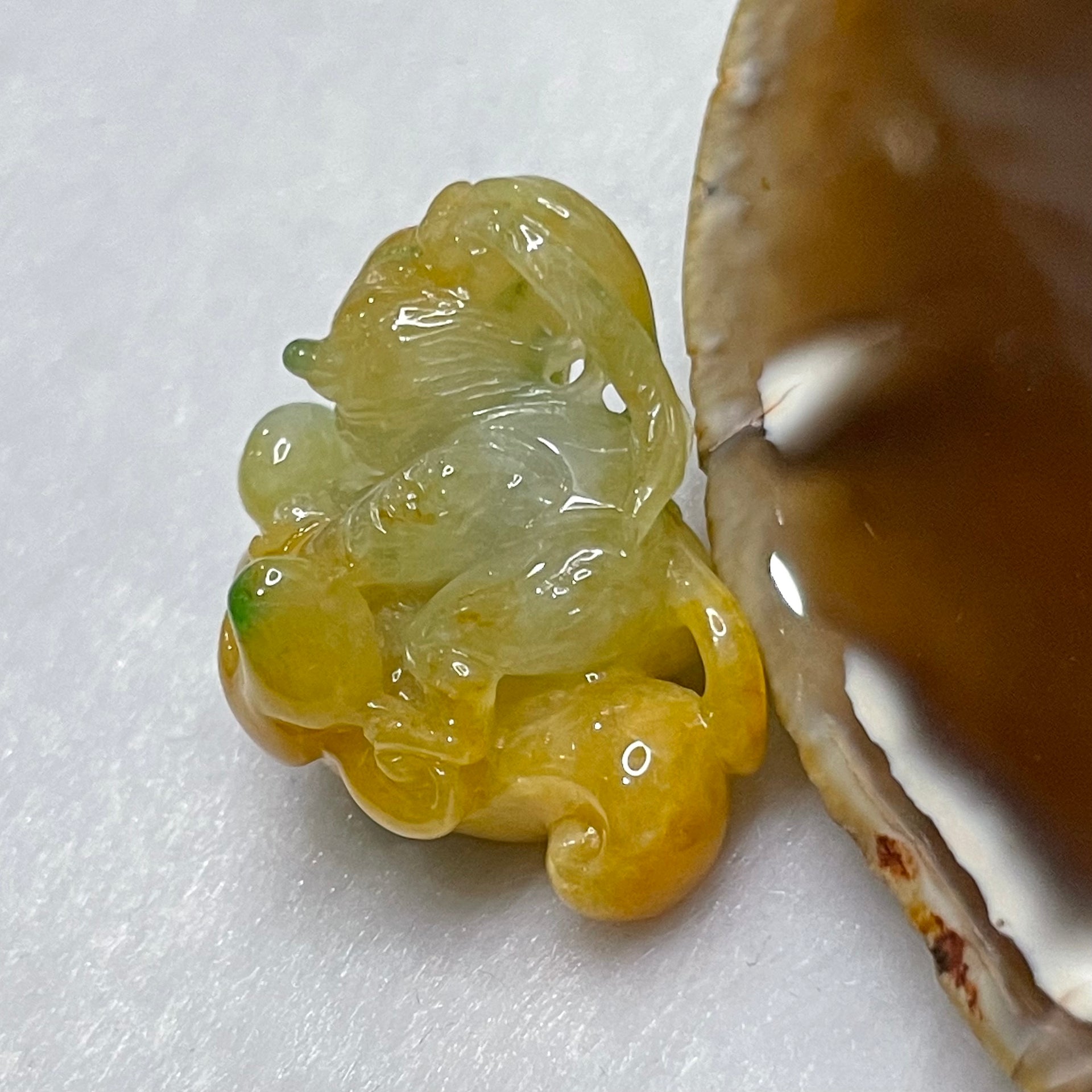 Type A Green & Yellow Jade Jadeite Sun Wu Kong - 18.30g 29.7 by 33.2 by 21.1mm - Huangs Jadeite and Jewelry Pte Ltd