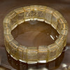 Natural Golden Rutilated Quartz Bracelet 手牌 - 67.41g 18.2 by 8.0mm/piece 21 pieces - Huangs Jadeite and Jewelry Pte Ltd