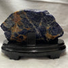 Natural Lapis Lazuli Rough Piece Display with Wooden Stand - Lapis Lazuli - 2150g 213.1 by 136.5 by 79.1mm Wooden Stand - 323g 226.5 by 103.6 by 30.8mm - Huangs Jadeite and Jewelry Pte Ltd