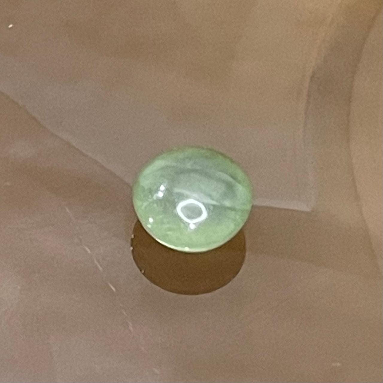 Type A Light Green Jade Jadeite Cabochon for Setting - 0.34g 7.0 by 7.0 by 3.8mm - Huangs Jadeite and Jewelry Pte Ltd