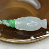 Type A Semi Icy Green Vase Jade Jadeite Pendant 26.68g 58.4 by 21.1 by 12.8mm - Huangs Jadeite and Jewelry Pte Ltd