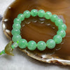 Rare Type A Semi Icy Full Green Jade Jadeite Beads Bracelet & Yellow Jade Ingot 35.34g 10.0mm/bead 18 beads - Huangs Jadeite and Jewelry Pte Ltd