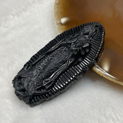 Type A Black Jade Jadeite Mother Mary 34.97g 68.7 by 33.4 by 8.2mm - Huangs Jadeite and Jewelry Pte Ltd