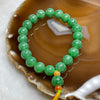 Rare High Quality Type A Full Green Jade Jadeite Bracelet 33.44g 9.4mm/bead 21 beads - Huangs Jadeite and Jewelry Pte Ltd