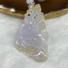 Grand Master Certified Type A Semi Icy Lavender and Yellow Jade Jadeite Phoenix Pendant 18.26g 62.1 by 31.8 by 7.6 mm - Huangs Jadeite and Jewelry Pte Ltd