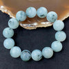Type A Blueish Green Jade Jadeite Beads Bracelet - 81.88g 15.1mm/bead 14 beads - Huangs Jadeite and Jewelry Pte Ltd