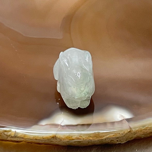 Type A Faint Green with Piao Hua Jade Jadeite Rabbit Charm - 3.33g 17.4 by 9.9 by 11.5mm - Huangs Jadeite and Jewelry Pte Ltd