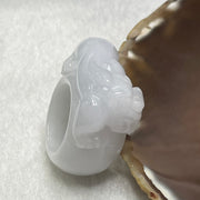 Type A Faint Lavender Jade Jadeite Pixiu - 29.05g US 10 HK 22 Inner Diameter 20.1mm Thickness 17.3 by 11.3mm - Huangs Jadeite and Jewelry Pte Ltd
