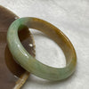 Type A Yellow & Green Jade Jadeite Bangle - 52.87g Inner Diameter 57.0mm Thickness 13.3 by 7.3mm - Huangs Jadeite and Jewelry Pte Ltd