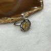 Natural Golden Rutilated Quartz 925 Silver Ring US 8.5 HK 18.75 5.43g 19.5 by 17.0 by 9.4mm - Huangs Jadeite and Jewelry Pte Ltd
