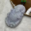 Type A Lavender Jade Jadeite God of Wealth/ Fortune Cai Sheng with Dragon 80.16g 68.7 by 42.6 by 14.0mm - Huangs Jadeite and Jewelry Pte Ltd