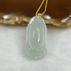 Type A Semi Icy Green Jade Jadeite Guan Yin Head Pendant with 18k Gold Clasp - 7.28g 13.8 by 16.3 by 6.7 mm - Huangs Jadeite and Jewelry Pte Ltd