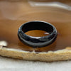 Type A Black Jade Jadeite Ring 4.1g US10.5 HK23.5 Inner Diameter 20.3mm Thickness 7.3 by 3.1mm - Huangs Jadeite and Jewelry Pte Ltd