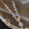 Type A Lavender Jade Jadeite Necklace 18k gold & diamonds - 8.35g - Huangs Jadeite and Jewelry Pte Ltd