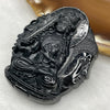 Type A Black Jade Jadeite Guan Yin Good and Evil Pendant 53.23g 50.7 by 44.2 by 13.7mm - Huangs Jadeite and Jewelry Pte Ltd
