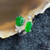 Type A Burmese Jade Jadeite Ring 18k white gold & diamonds - 2.64g 21.6 by 14.2 by 19.2mm inner diameter 16.8mm US6.5 HK14 - Huangs Jadeite and Jewelry Pte Ltd