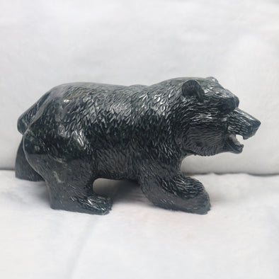 Black Jadeite Jade Bear Feng Shui House Protection Display - Huangs Jadeite and Jewelry Pte Ltd